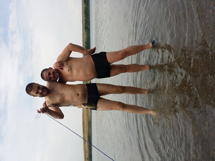 На рыбалке с братаном