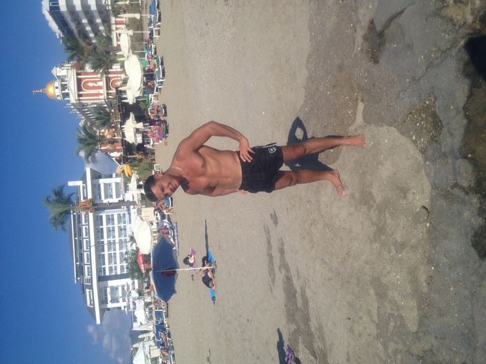 on the beach
