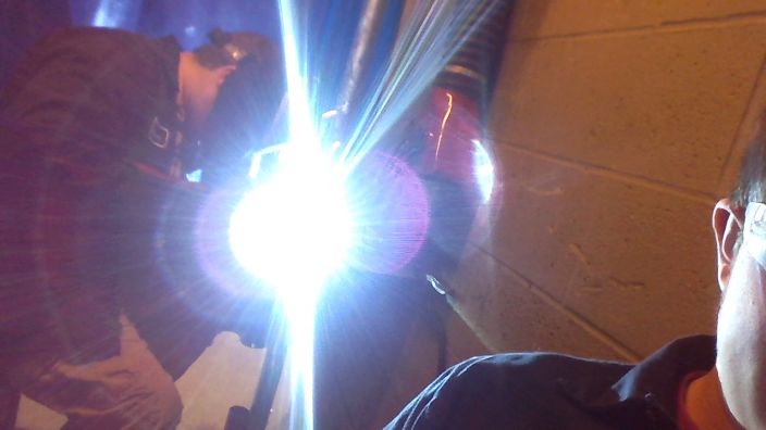 me welding at work