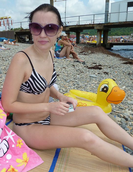 на море