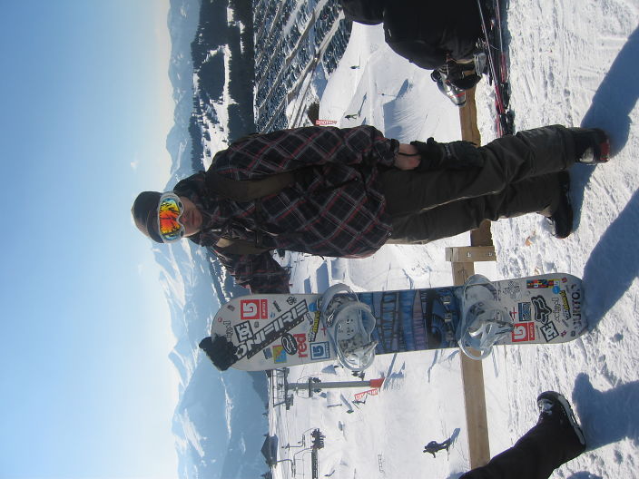 me snowboarding