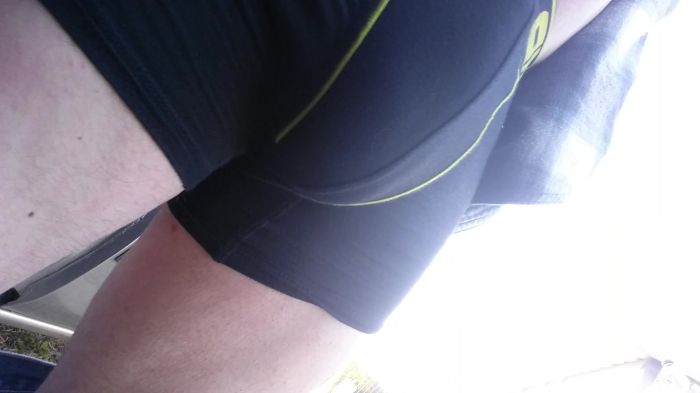 Posing in new brief underwear