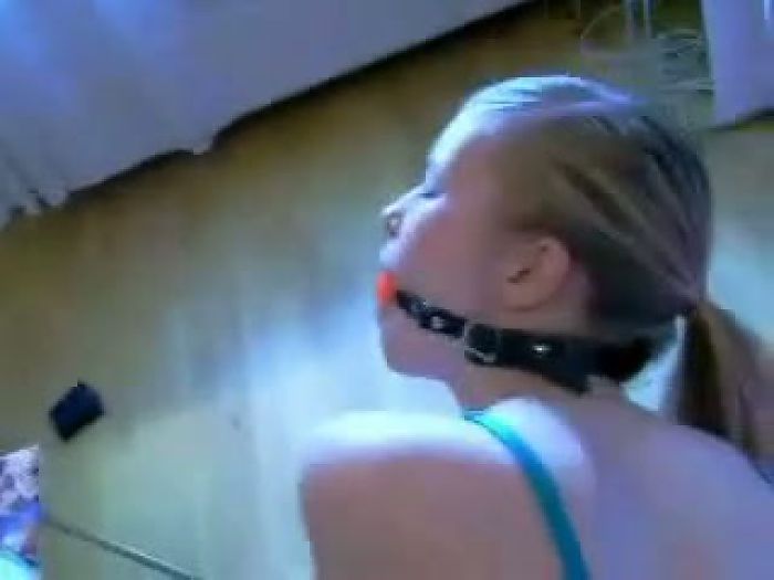Young blonde teen sodomized as a slave