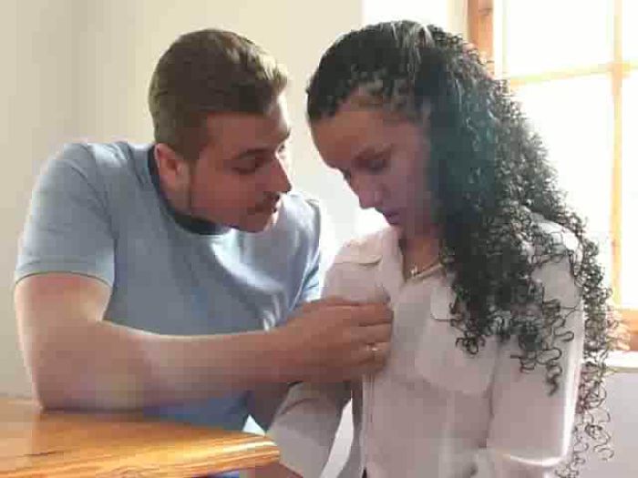 Couple fucks in the dining room